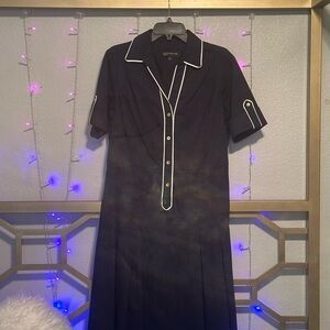 Navy Jones NY Dress with White Trim